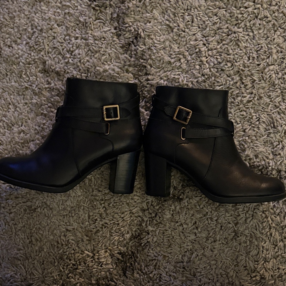 Sperry Black Ankle Booties with Buckle